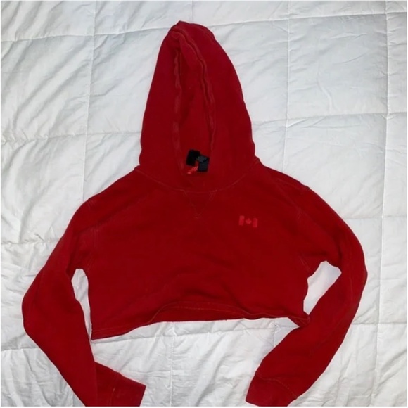 Team Canada All Yours Cropped Hoodie COC Logo - Picture 1 of 4